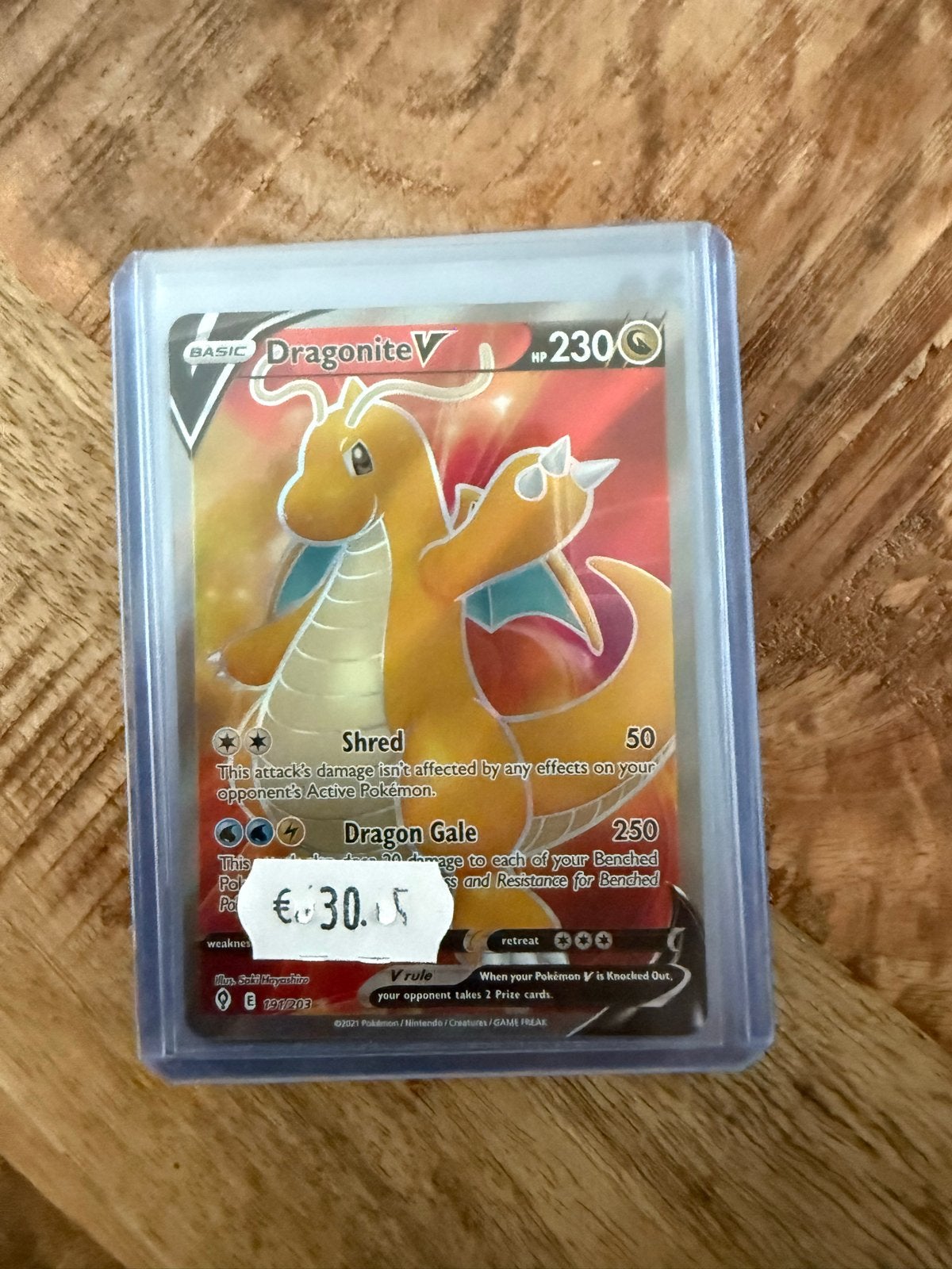 Dragonite V Pokémon Kaart - Zo goed als nieuw, Ophalen of Verzenden, Zo goed als nieuw, Losse kaart