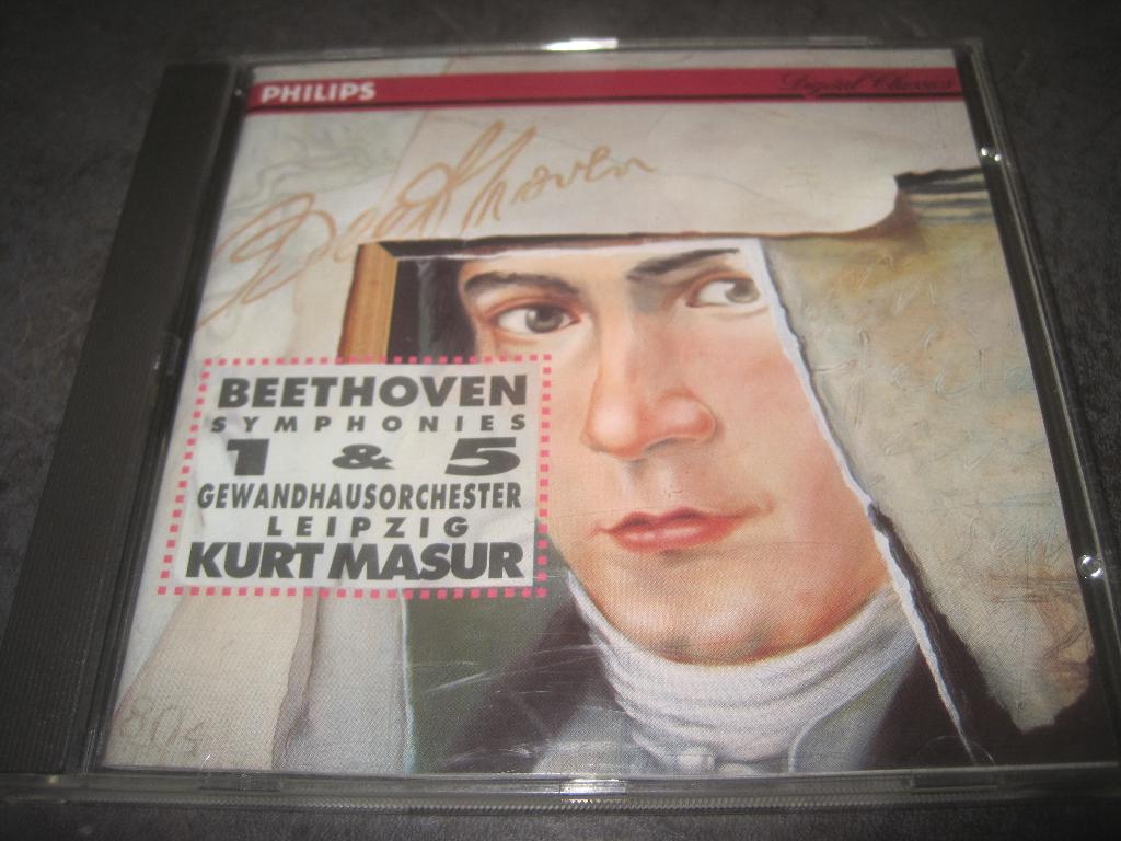 Beethoven Symphonies 1 en 5 Gewandhaus Leipzig Masur Philips, Ophalen of Verzenden, Classicisme, Zo goed als nieuw, Kamermuziek