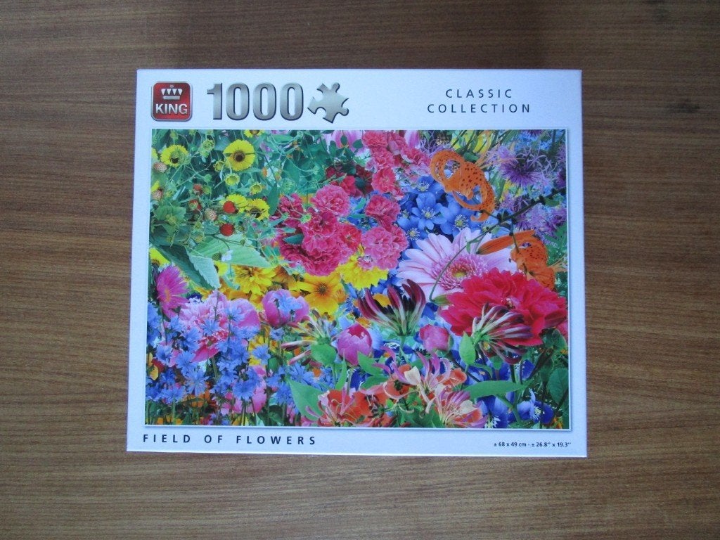 Nr.75: Puzzel jigsaw legpuzzel van King Bloemen 1000 stukjes, Hobby en Vrije tijd, Denksport en Puzzels, Ophalen of Verzenden