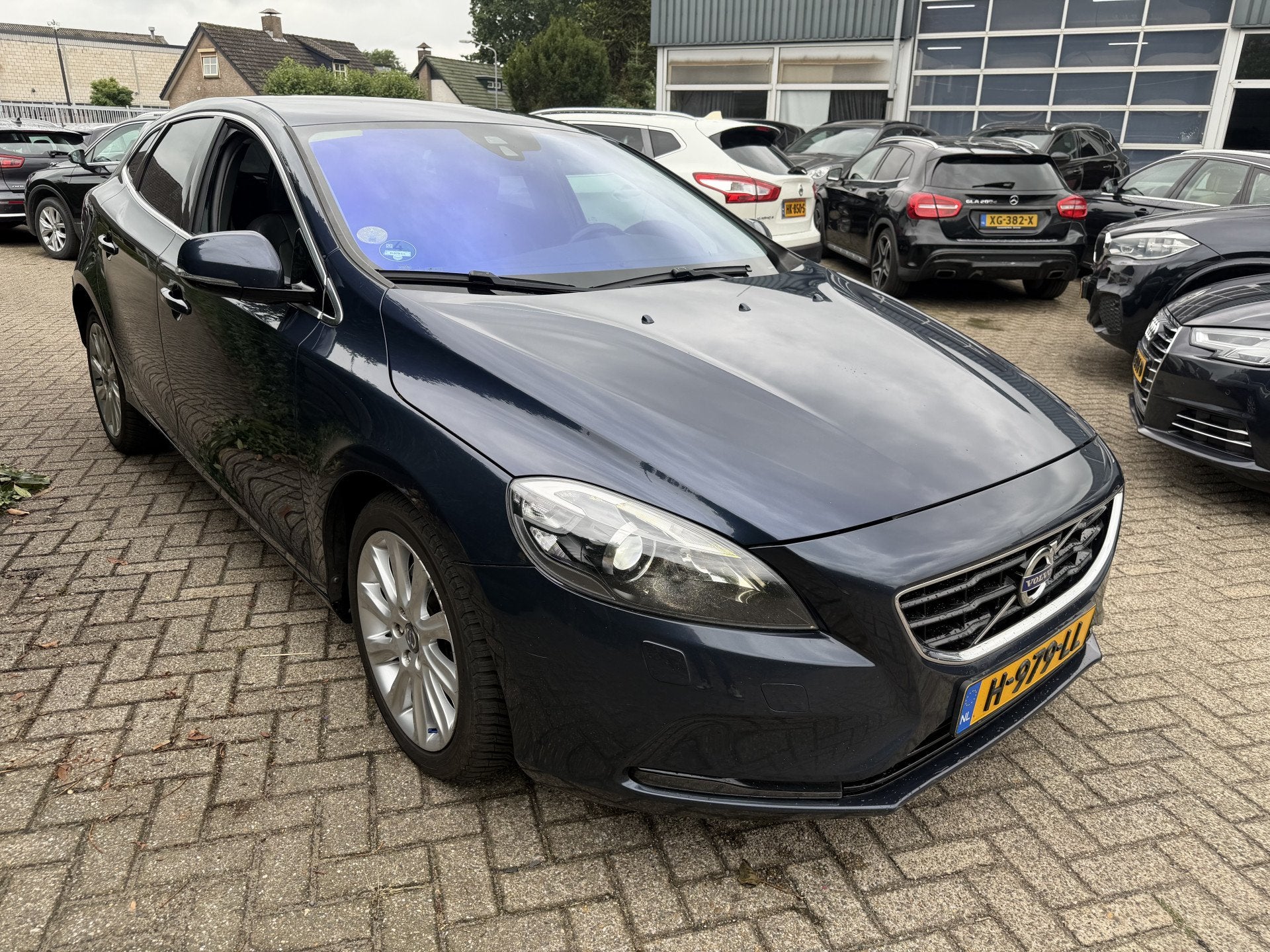 Volvo V40 2.0 D3 Summum AUTOMAAT FULL OPTION (bj 2015), Auto's, Volvo, Euro 5, Gebruikt, Blauw, Leder