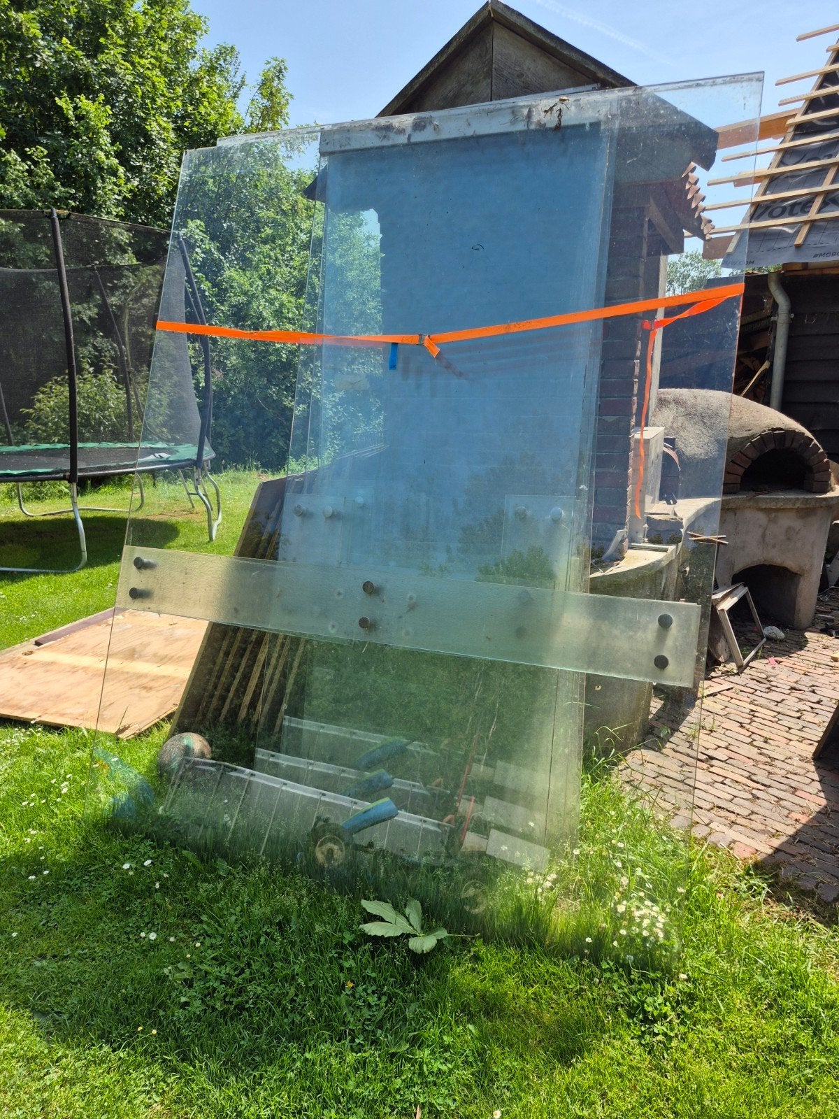 Glazen pui met deuren, Ophalen, Glasplaat, 160 cm of meer