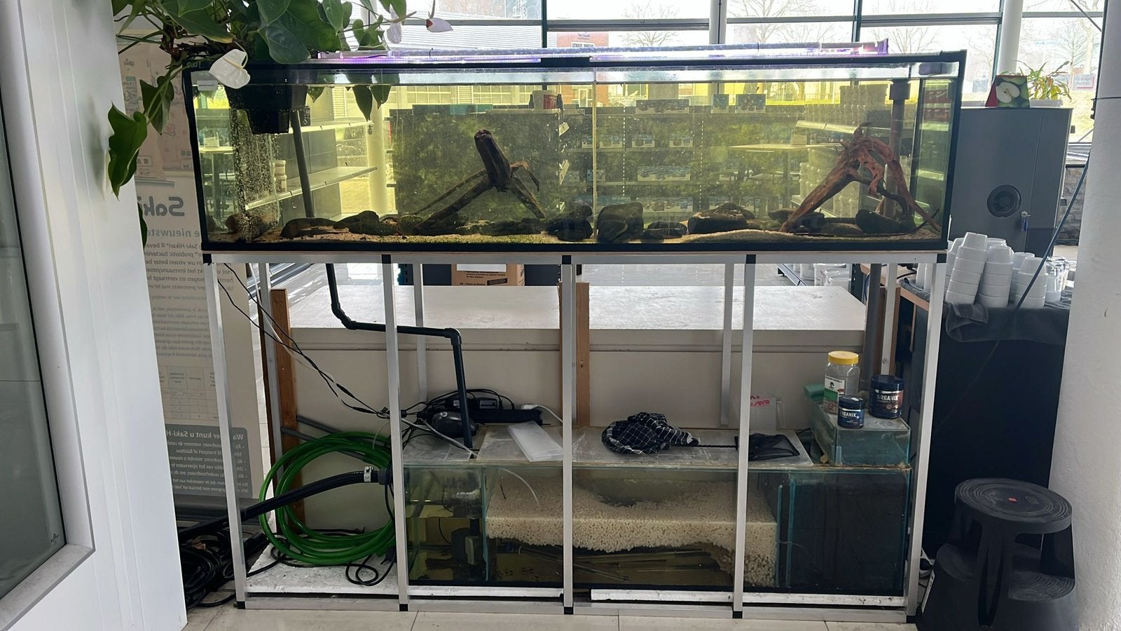 Aquarium 500l met bioloog 200x40x50cm, Dieren en Toebehoren, Ophalen, Overige merken, Zo goed als nieuw, Leeg aquarium