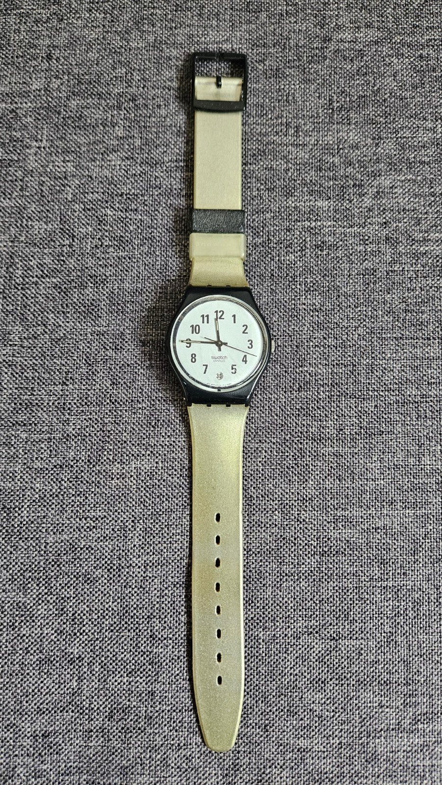 Swatch horloge met uniek design, Kunststof, Gebruikt, Polshorloge, Swatch