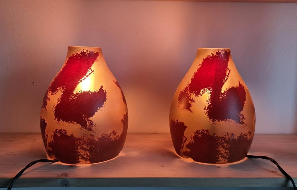 IKEA KOPPAR glazen tafellamp, Huis en Inrichting, Lampen | Tafellampen, Ophalen of Verzenden