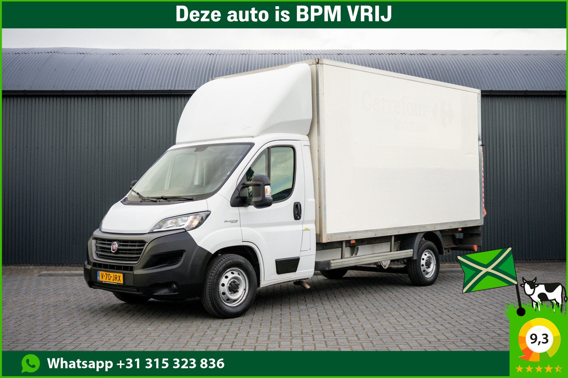 Fiat Ducato 130 Multijet 2.3D | 3-Zits | Bakwagen met laadkl, Voorwielaandrijving, Gebruikt, Wit, Bedrijf