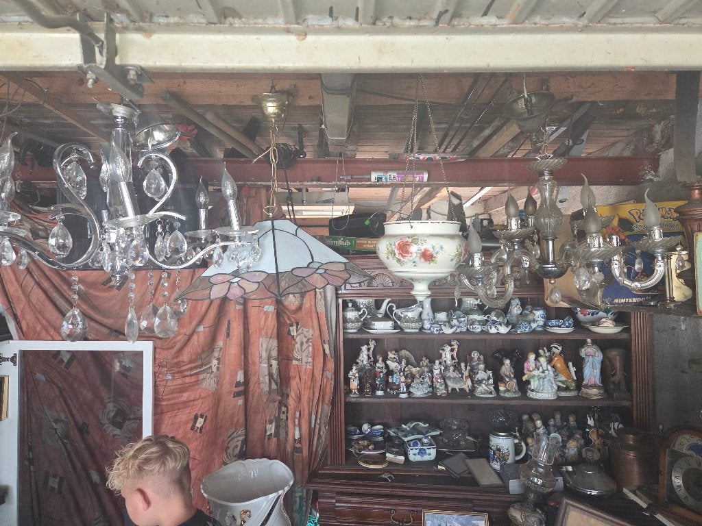 Partij oude spullen/gereedschap/lampen van alles en nog wat, Antiek en Kunst, Ophalen