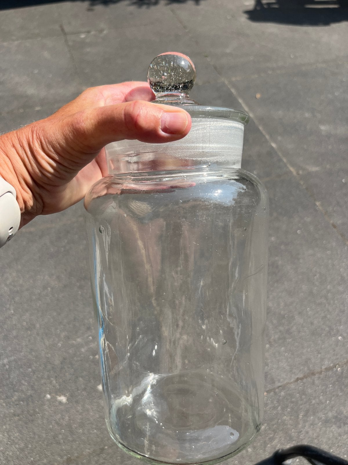 Glazen pot met deksel - Vintage apothekerspot, Ophalen