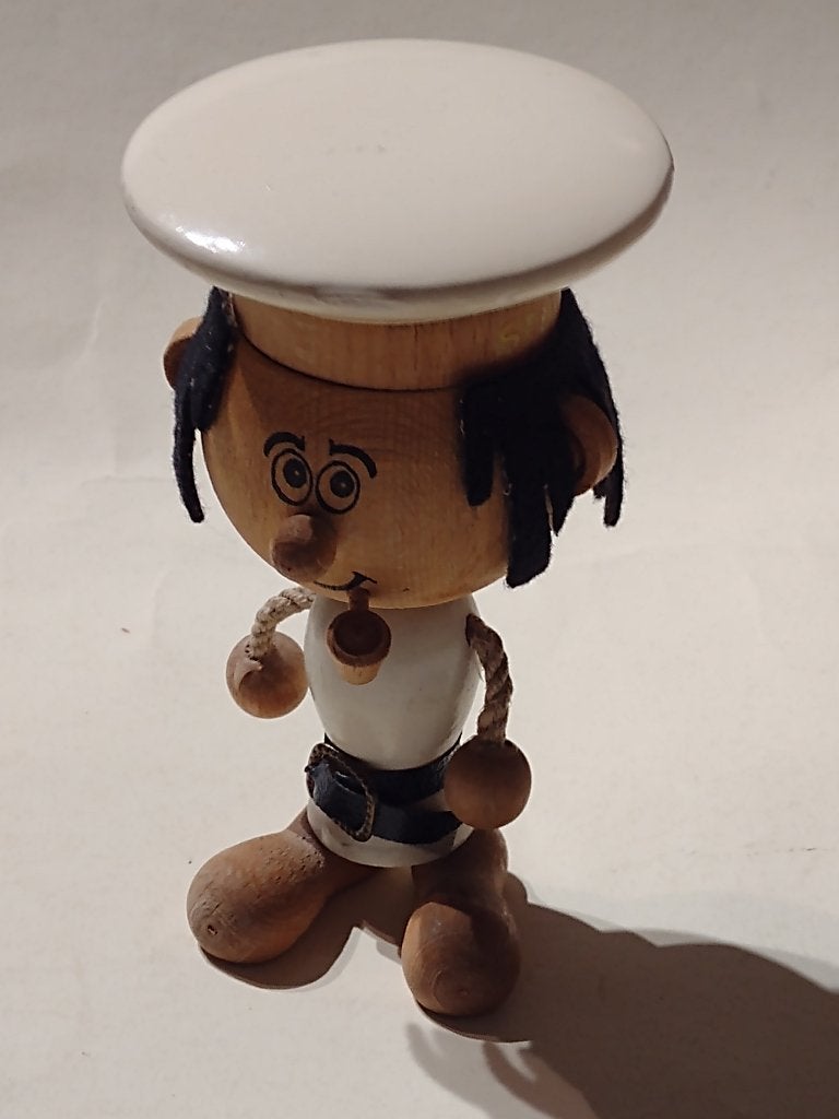 vintage 60er jaren houten poppetje sailor / hoogte 14 cm, Verzamelen, Ophalen, Huis en Inrichting