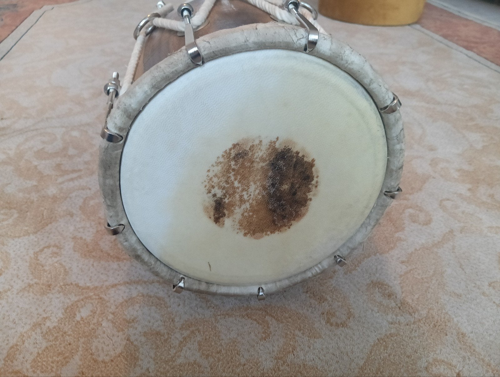 Traditionele Indiase Dholak, Muziek en Instrumenten, Percussie, Ophalen of Verzenden, Gebruikt