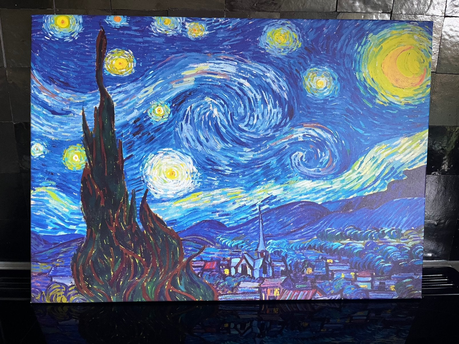 Canvas doek vincent van gogh 50 bij 70, Huis en Inrichting, Woonaccessoires | Schilderijen, Tekeningen en Foto's, Ophalen, Zo goed als nieuw
