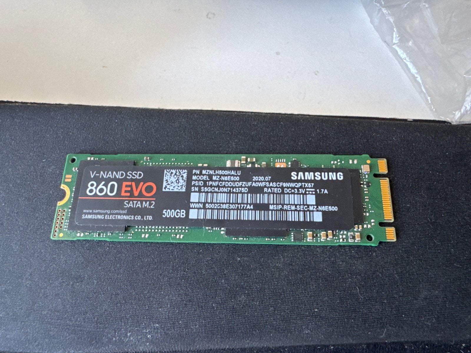 Samsung 860 EVO V-NAND SSD SATA M.2 500GB, Computers en Software, Harde schijven, Intern, Server, Ophalen of Verzenden, Zo goed als nieuw