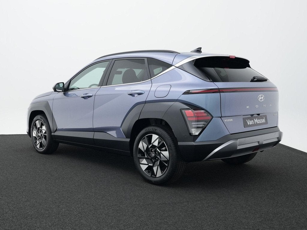 Hyundai Kona 1.6 GDI HEV Premium | Nieuw uit voorraad leverb, Auto's, Blauw, 1110 kg, Origineel Nederlands, Bedrijf