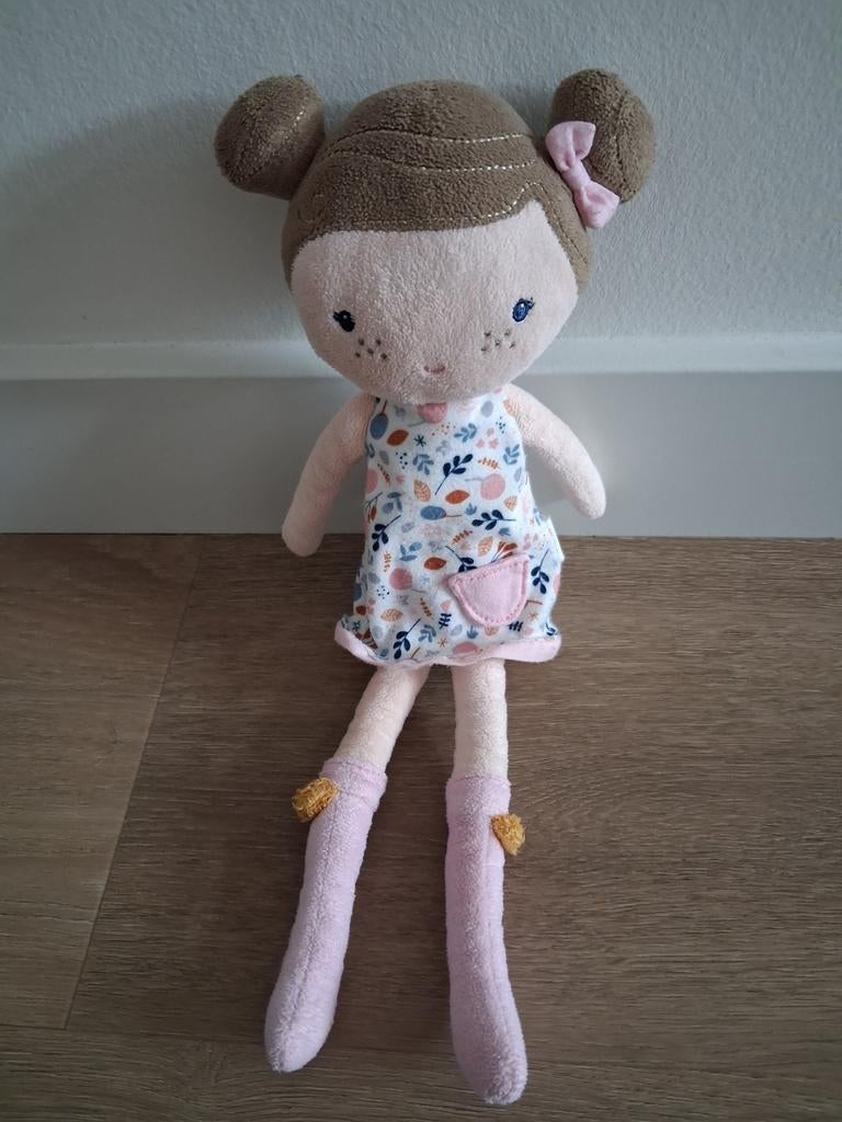 Knuffel pop Little Dutch Rosa meisje 32 cm L1325, Ophalen of Verzenden, Zo goed als nieuw, Babypop