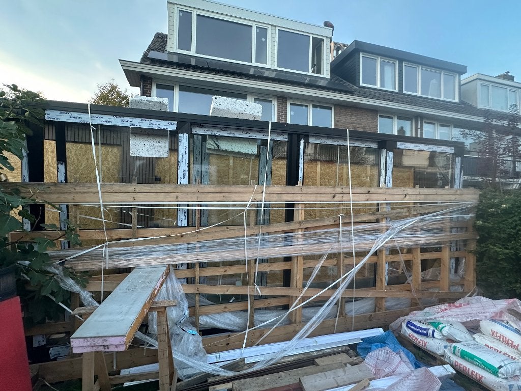Aluprof MB-77HS hefschuifpui - 565x255 cm - mat zwart, Doe-het-zelf en Verbouw, 225 cm of meer, Ophalen of Verzenden, Inclusief glas