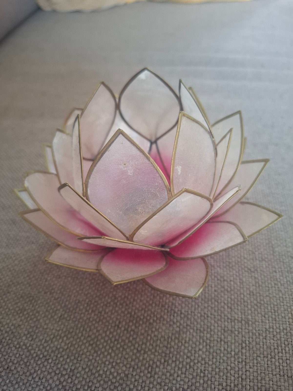 Roze lotus waxinelichthouder, Ophalen, Gebruikt, Overige merken, Waxinelichthouder