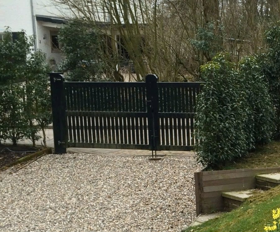 tuinpoort, Ophalen, Staal, 100 tot 150 cm, Zo goed als nieuw