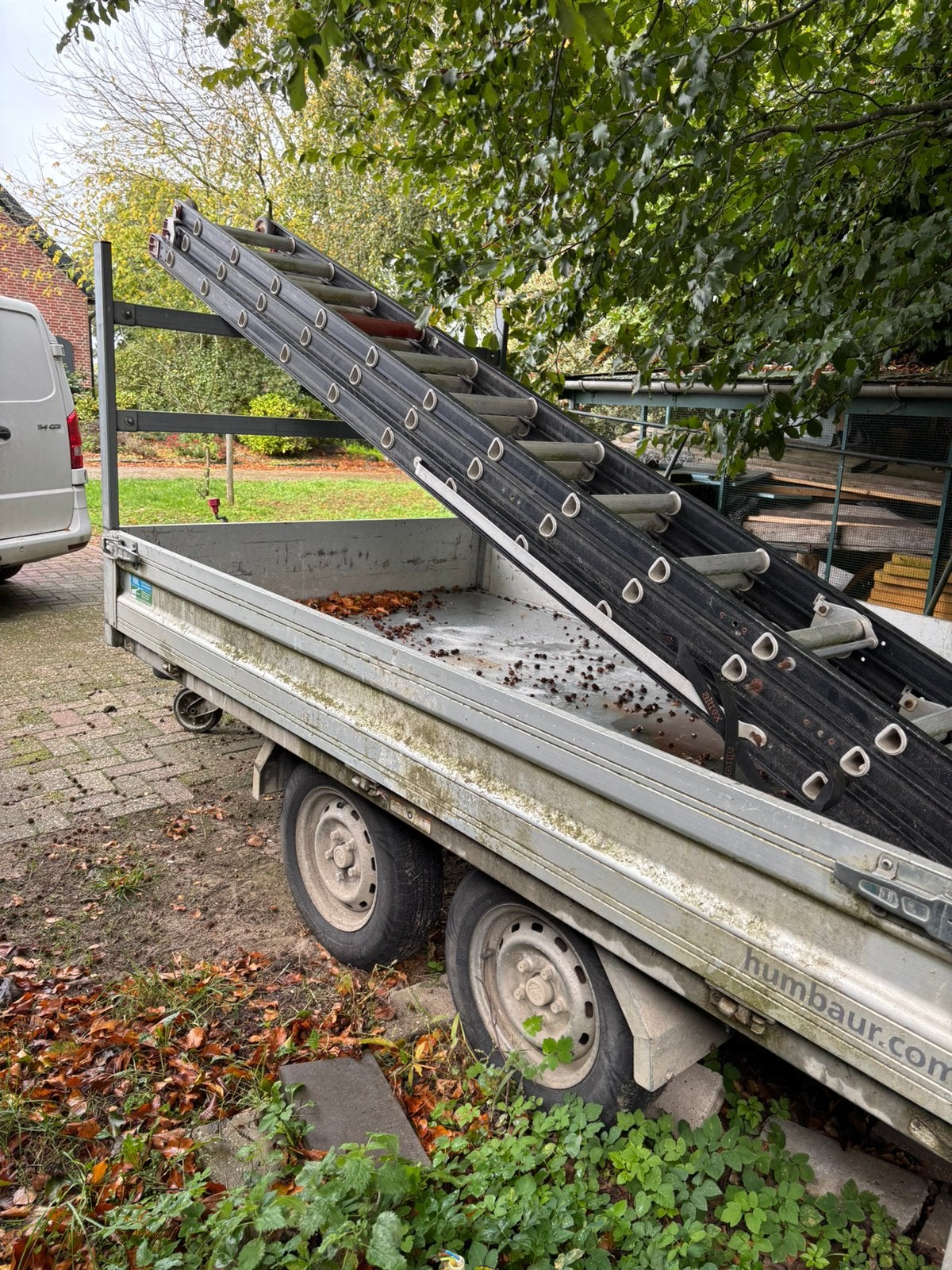 Altrex mounter ladder 9 meter / 3x12 spots, Ophalen, Zo goed als nieuw, Ladder, Opvouwbaar of Inschuifbaar