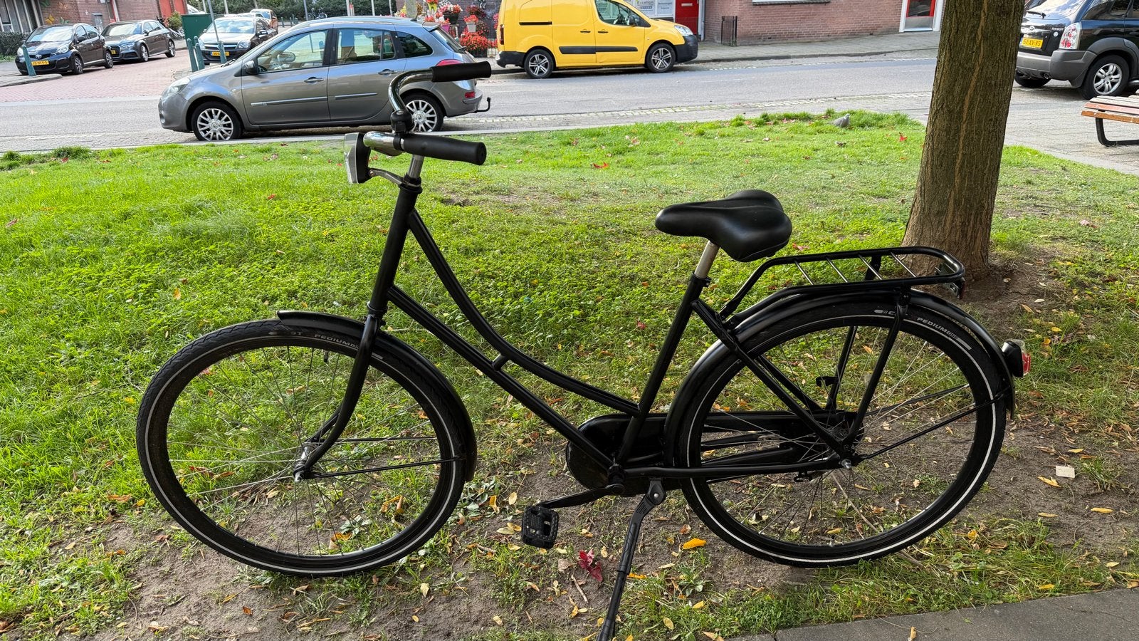 Zwarte damesfiets met lage instap, Fietsen en Brommers, Terugtraprem, Ophalen, Overige merken, 53 tot 56 cm