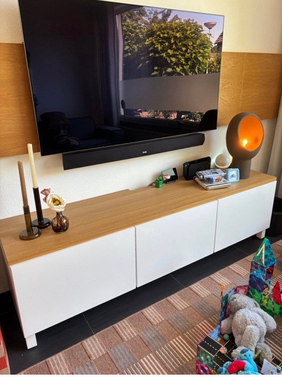 IKEA Besta TV meubel (180x22x38), Ophalen, 150 tot 200 cm, Zo goed als nieuw, Minder dan 100 cm