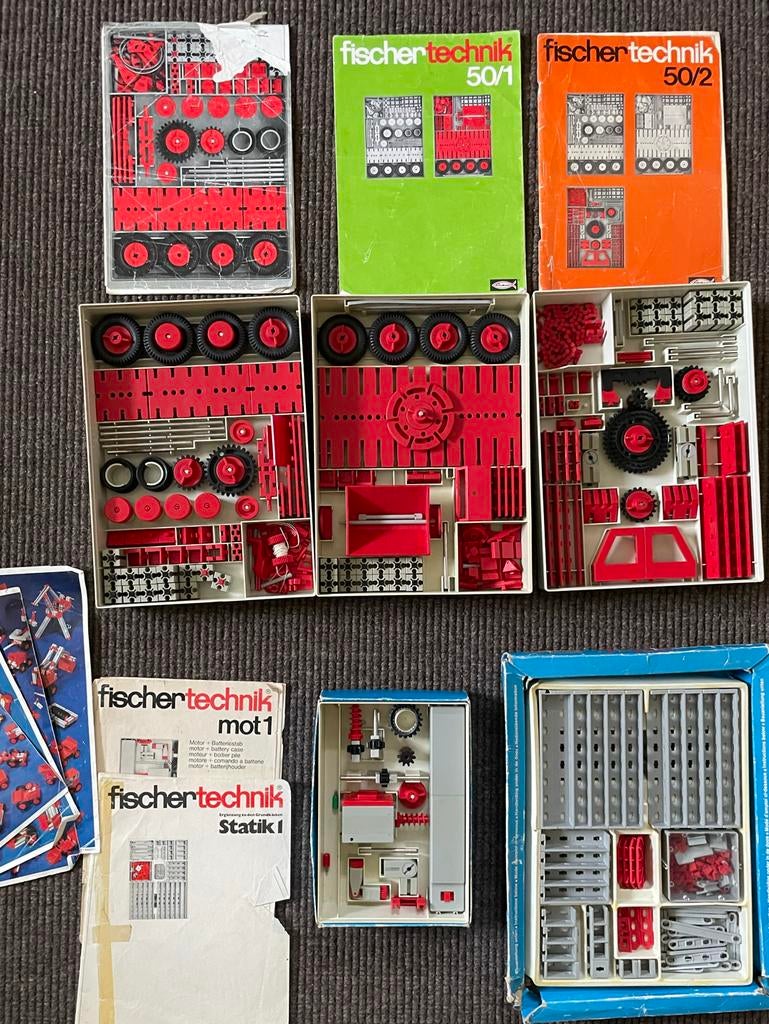 Fischertechnik: Diverse Dozen (50-50/1-50/2 enz.), Ophalen of Verzenden, Zo goed als nieuw, Bouwen