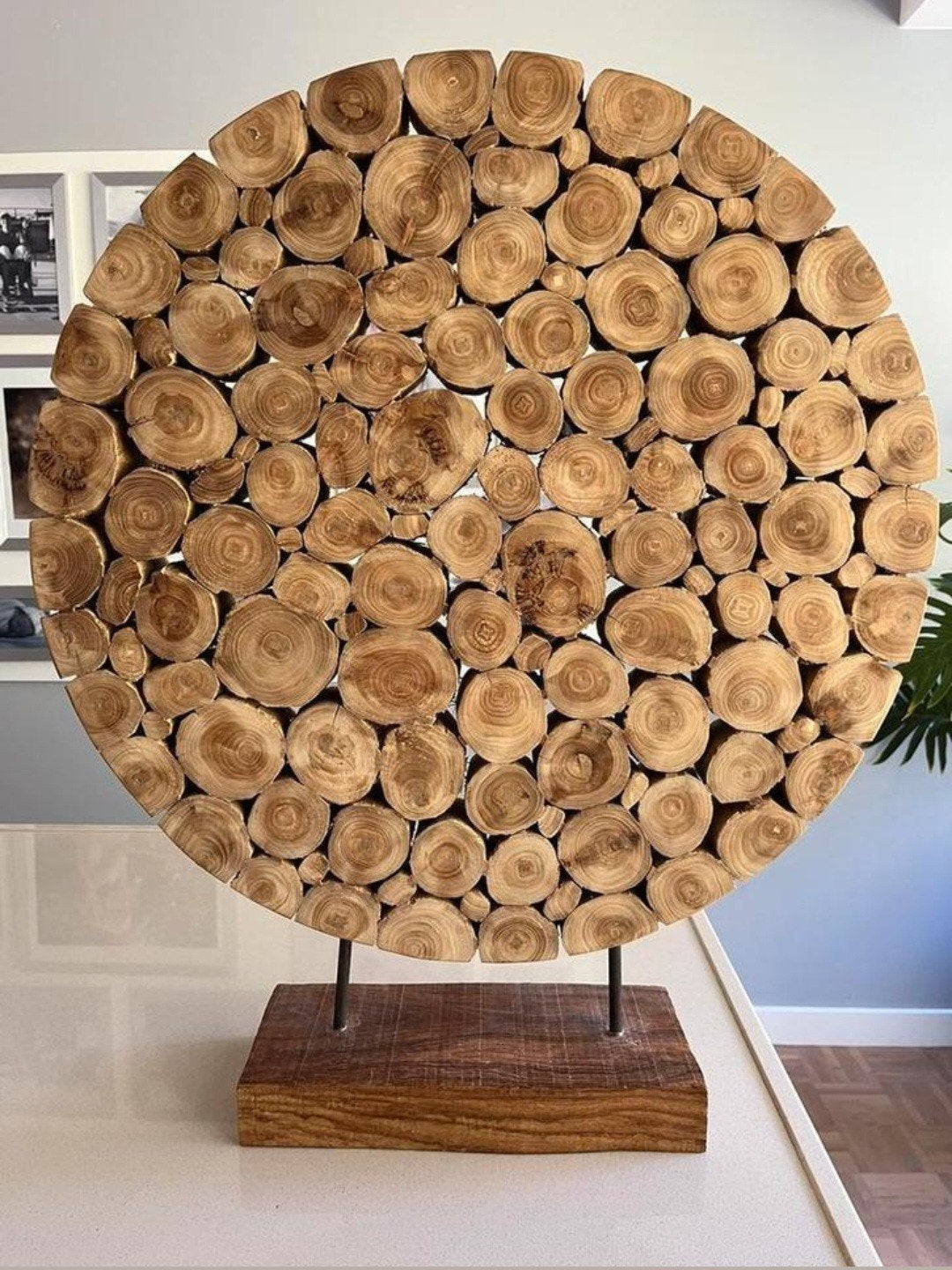 Uniek Teakhouten Kunstobject - Handgemaakt en Decoratief, Ophalen, Hout, Gebruikt, Landelijk
