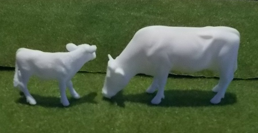 Boerderij dieren adv 75 – Koe met kalf, Ophalen of Verzenden, Nieuw