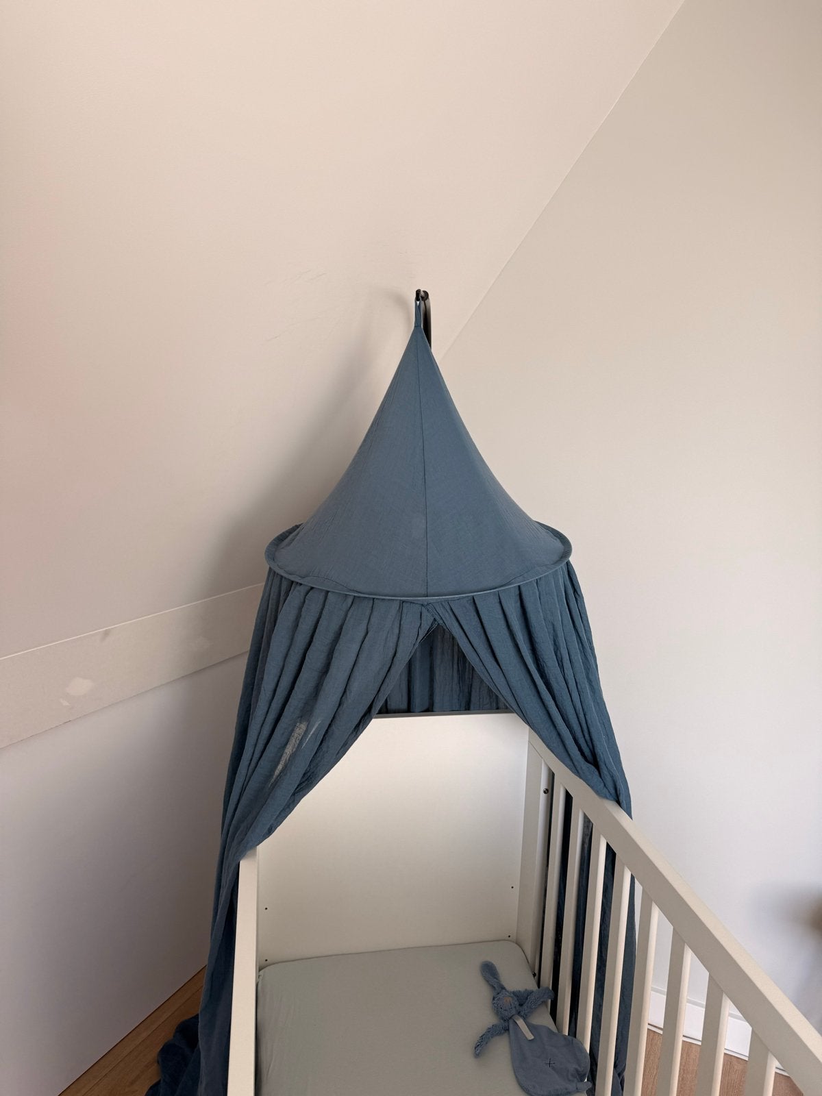Blauw hemeltje inclusief draaibare en verstelbare piekstok, Ophalen, Overige merken, Overige typen, Zo goed als nieuw