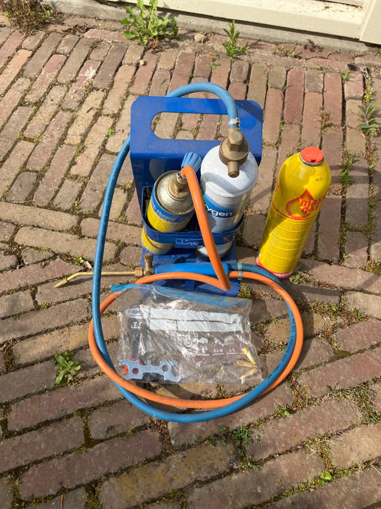 Hard soldeer set met extra gasfles (vol), Ophalen, Gebruikt