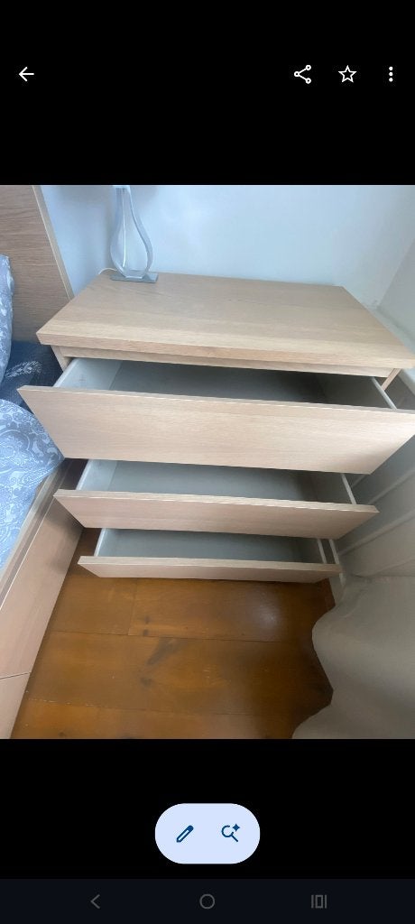 IKEA MALM ladenkasten met 3 lades, Ophalen, 50 tot 100 cm, Zo goed als nieuw, 3 of 4 laden