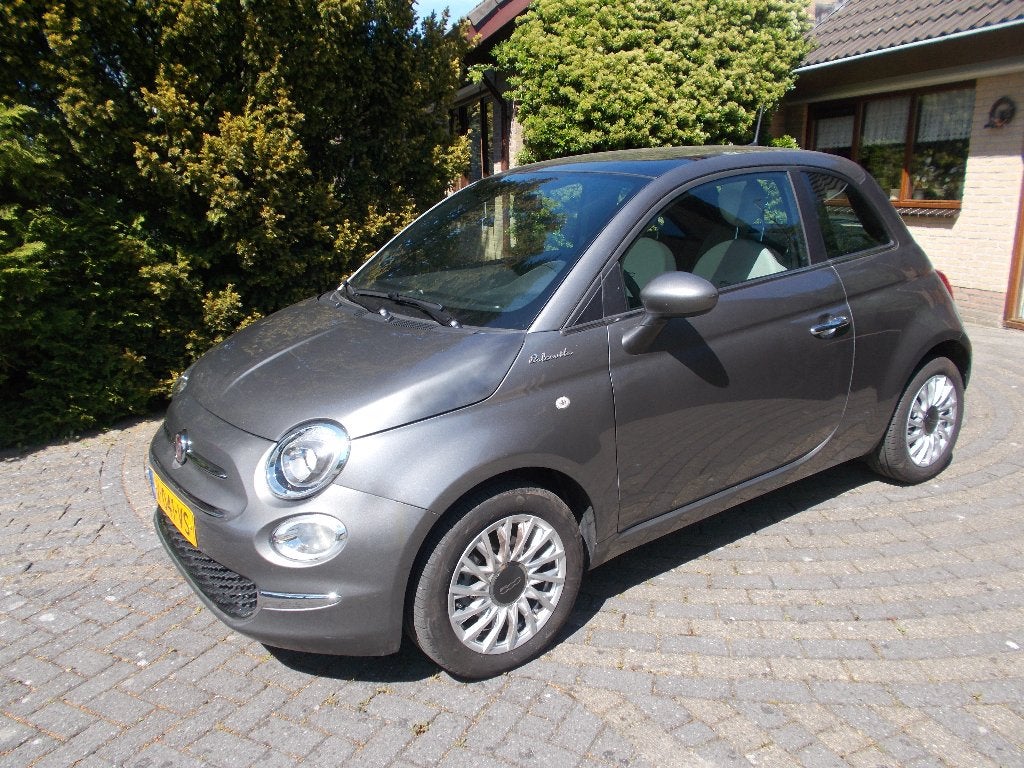 Fiat 500 1.0 70pk Hybrid 2022 Grijs, Auto's, Fiat, Voorwielaandrijving, 40 €/maand, Euro 6, 4 stoelen