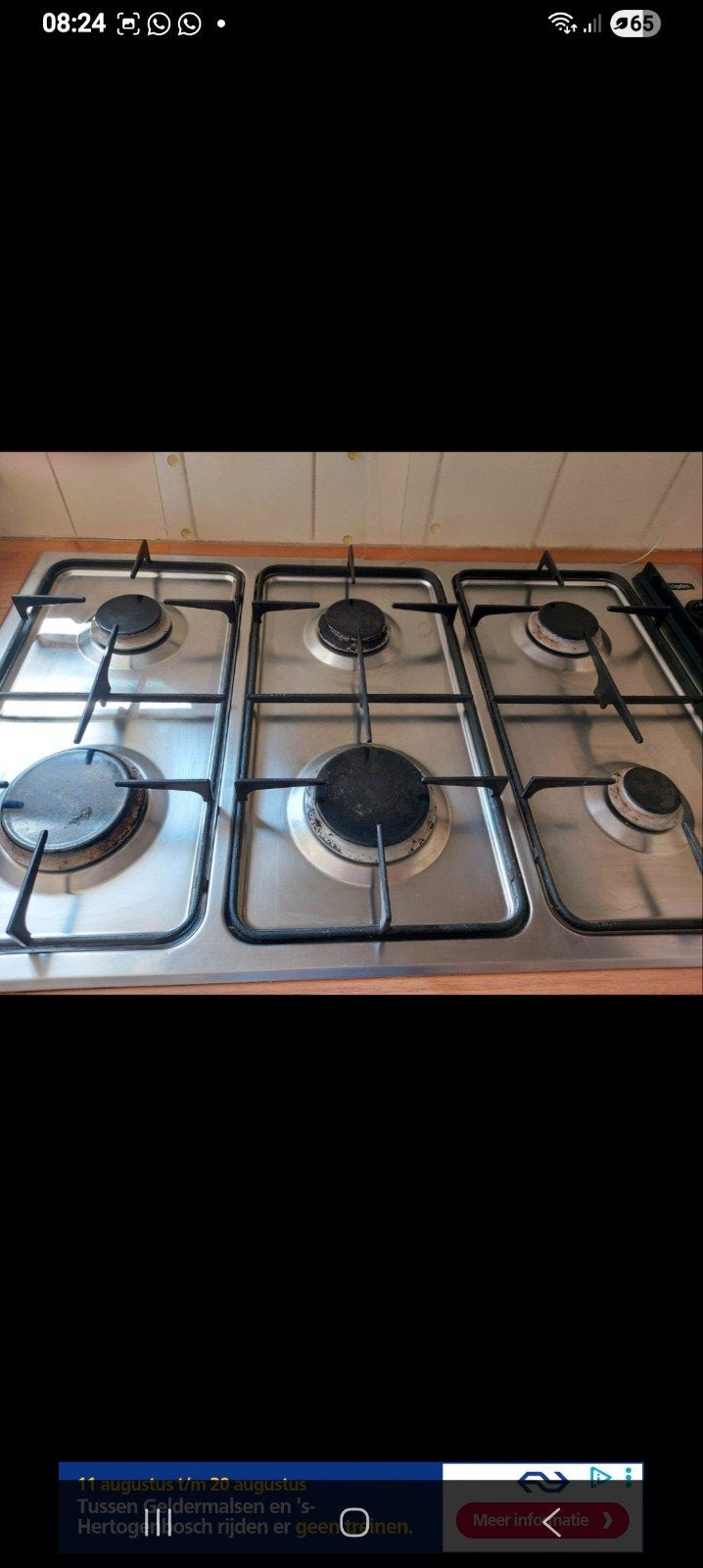 6 PITS GASFORNUIS PELGRIM, Ophalen of Verzenden, Vrijstaand, Gas, 5 kookzones of meer