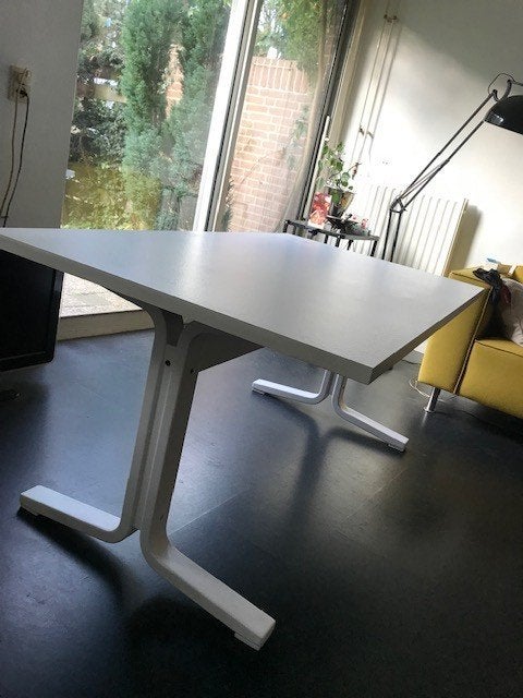 Retro Vintage Pastoe Tafel van Pierre Mennen, Gebruikt, 150 tot 200 cm, Rechthoekig, 50 tot 100 cm