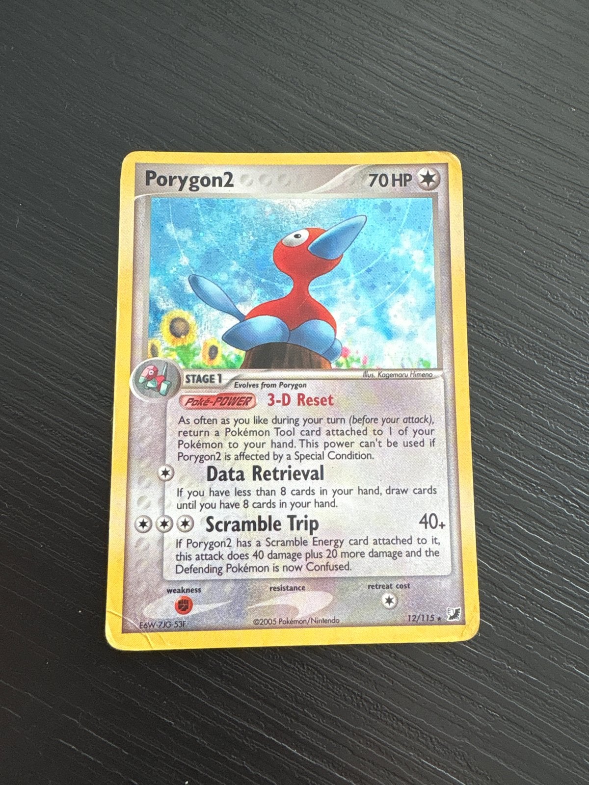 Porygon2 Pokémon kaart (12/115) - Holo, Ophalen of Verzenden, Gebruikt, Losse kaart, Foil
