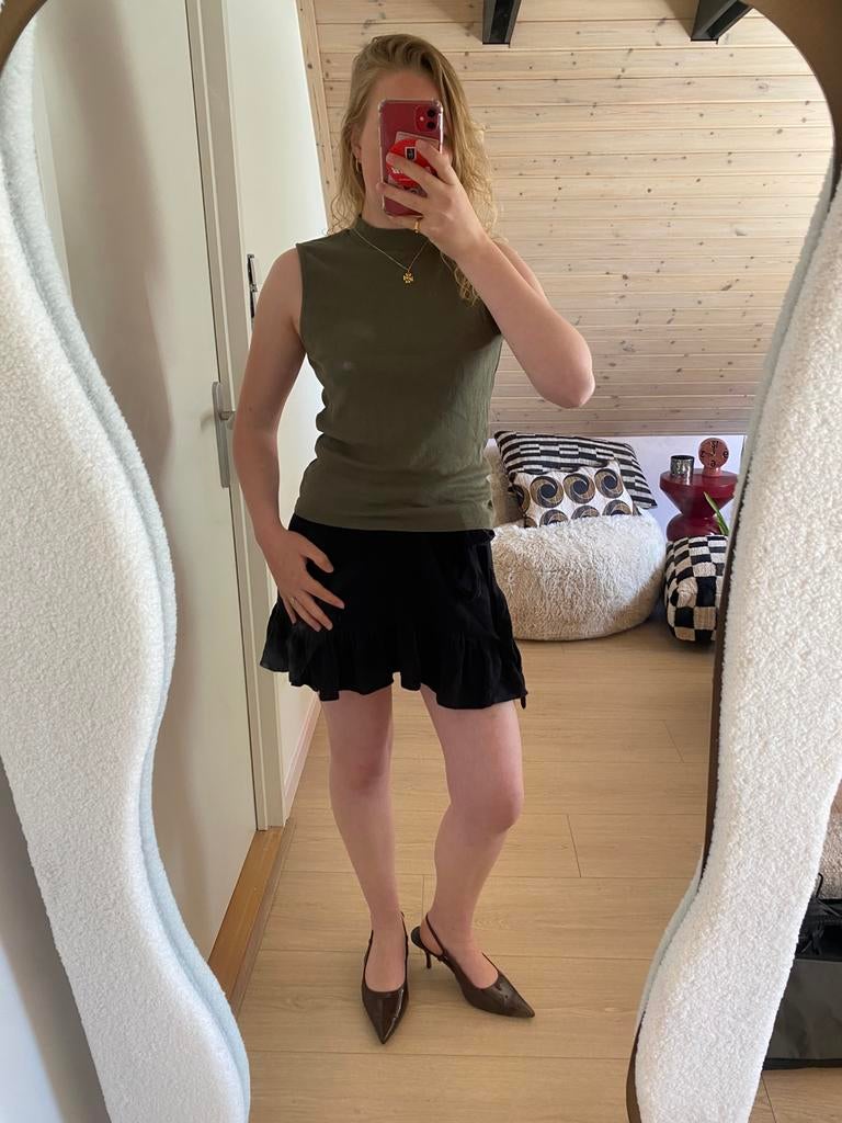 Groene Zara top, Ophalen of Verzenden, Zo goed als nieuw, Zonder mouw, Maat 34 (XS) of kleiner