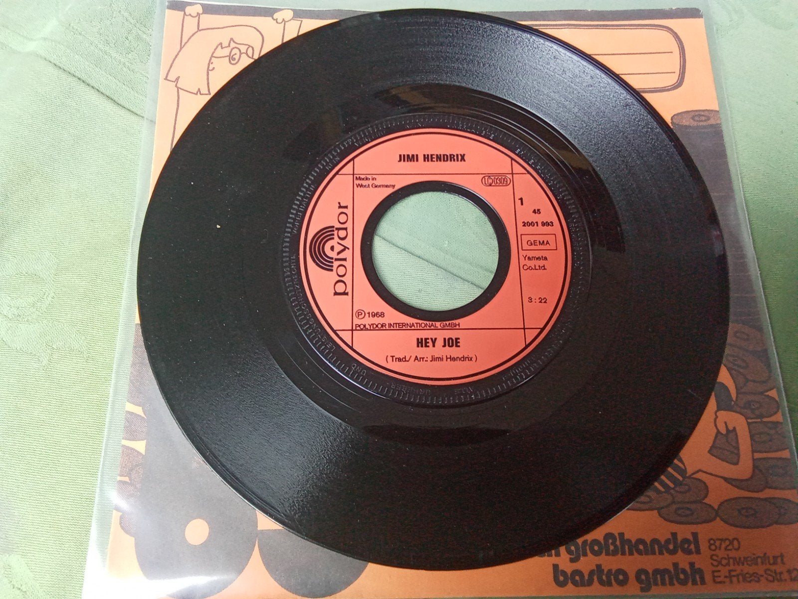 Jimi Hendrix            hey joe.    Purple haze, Gebruikt, Verzenden, 7 inch, Single