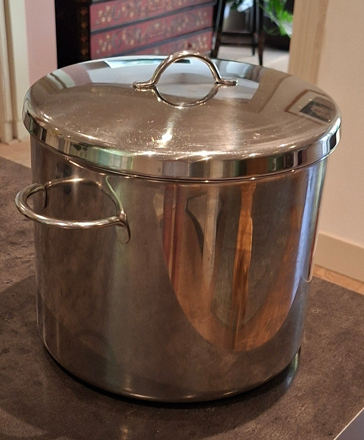 SIGG CALOTHERM 18/10 Kookpan 24cm met deksel, Ophalen, Gebruikt, Rvs, Kookpan