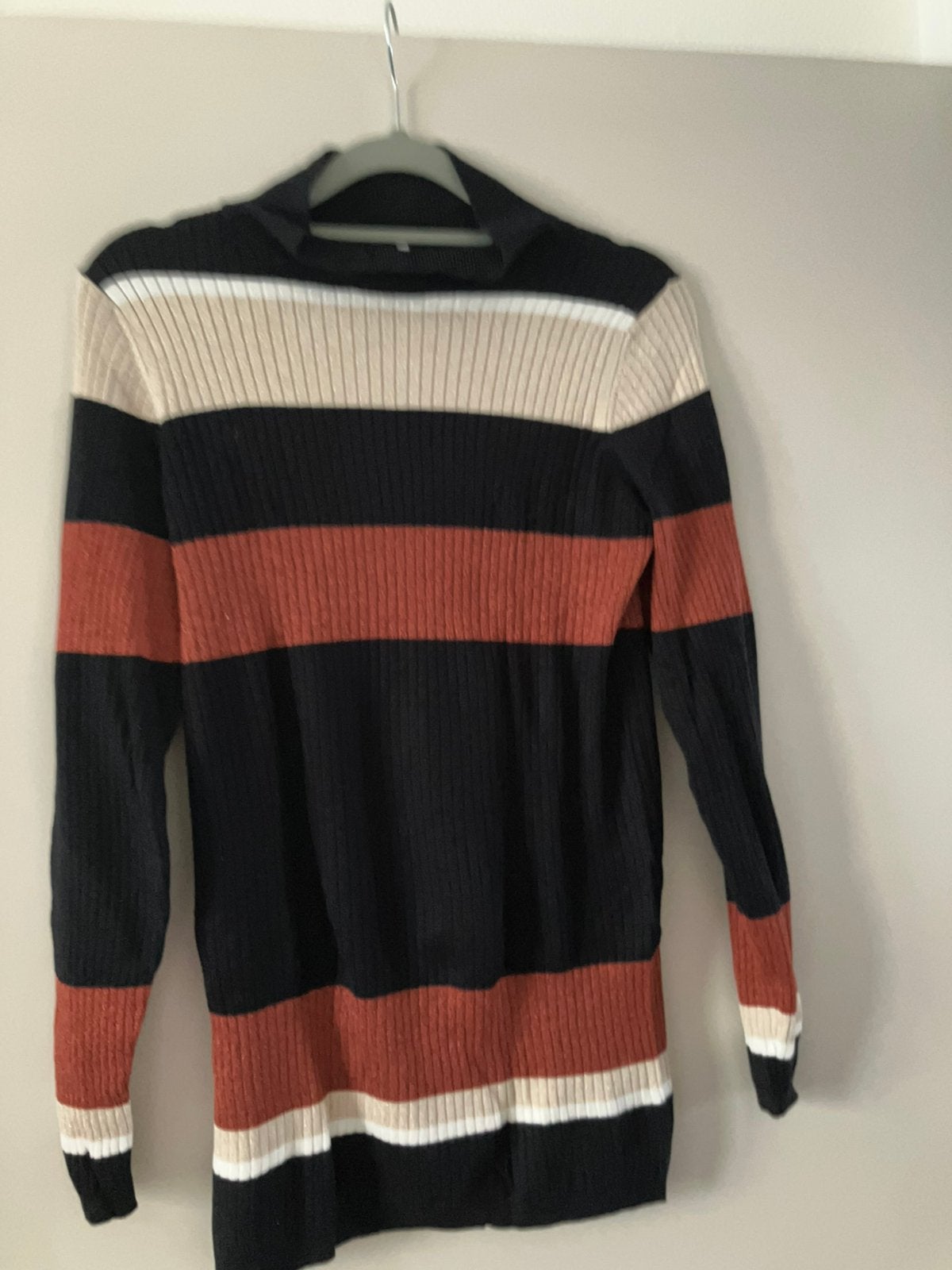 gestreepte lange coltrui zwart bruin/Hema-L-nieuw, Ophalen of Verzenden, Nieuw, Maat 42/44 (L), Zwart