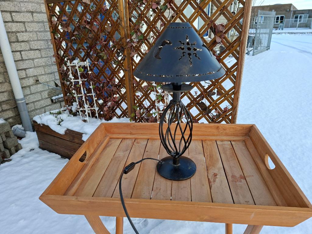 schitterende geheel metalen staande lamp brons achtige kleur, Ophalen of Verzenden, Zo goed als nieuw