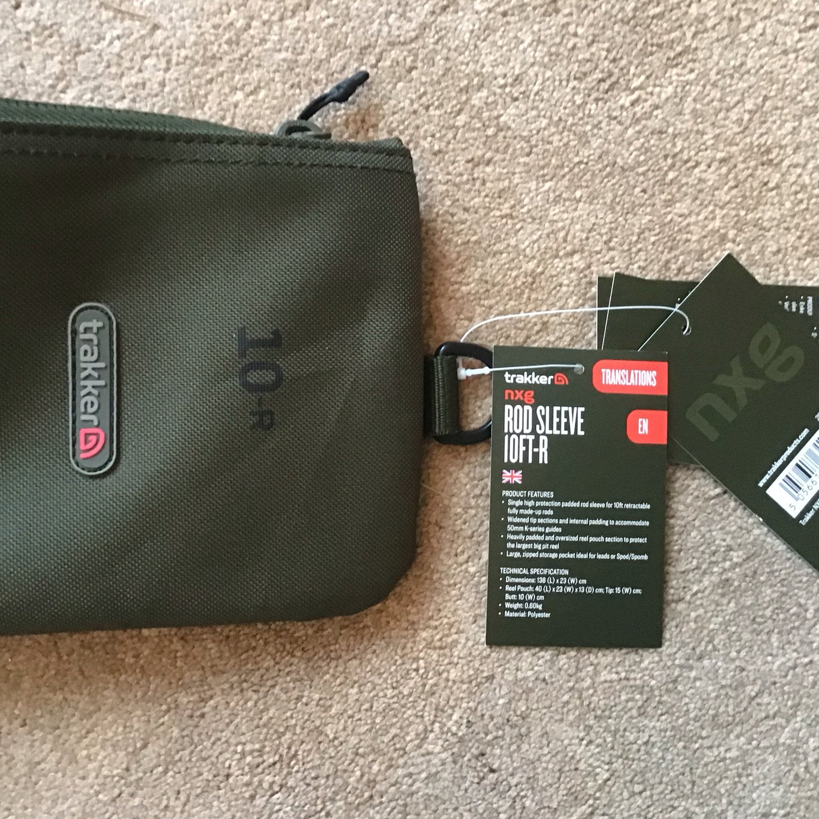 Trakker NXG 10ft-R Rod Sleeve - Hengelhoes, Ophalen of Verzenden, Nieuw, Koffer of Tas