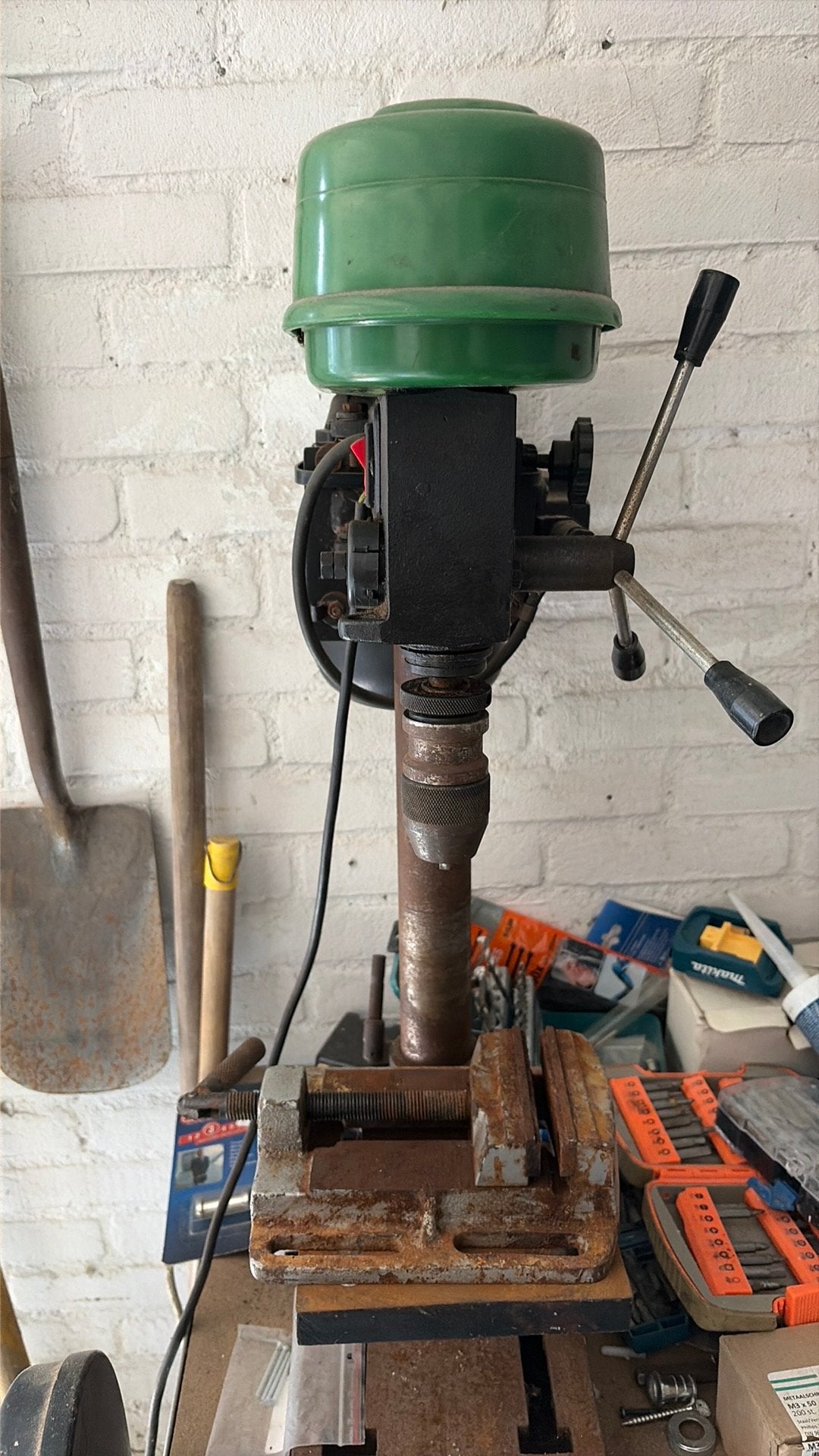 Kolomboormachine, Ophalen, Kolomboormachine