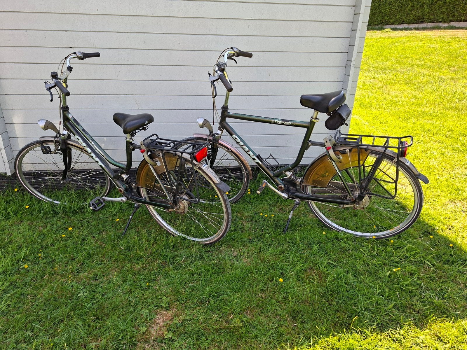 Dames en heren fiets giant trooper, Ophalen, Gebruikt, Minder dan 10 versnellingen, Vering