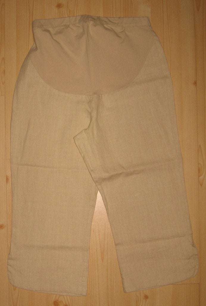 Vida vita 3/4 linnen positiebroek. Maat 36. Er zit een inzet, Beige, Vida vita, Ophalen of Verzenden, Maat 36 (S)