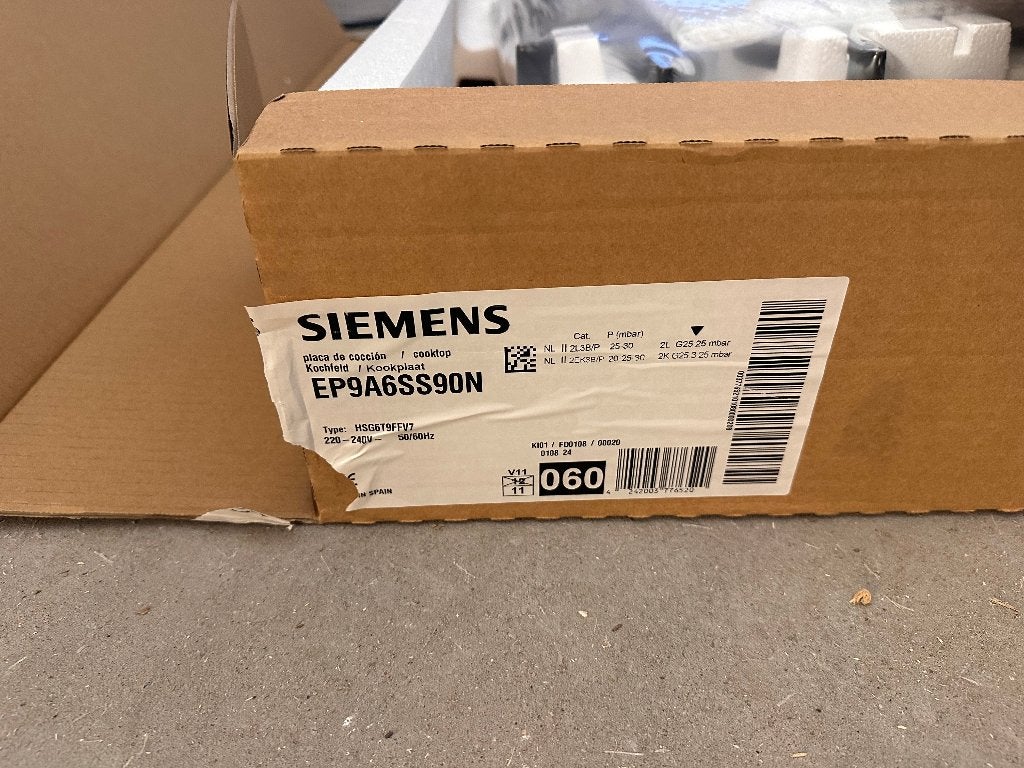 Siemens EP9A6SS90N gaskookplaat StudioLine - NIEUW in doos, Ophalen, Nieuw, Inbouw, Gas