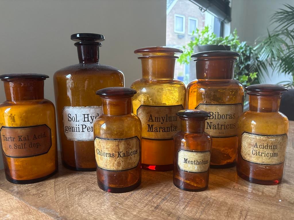 Diverse oude apothekerspotten, Antiek en Kunst, Ophalen