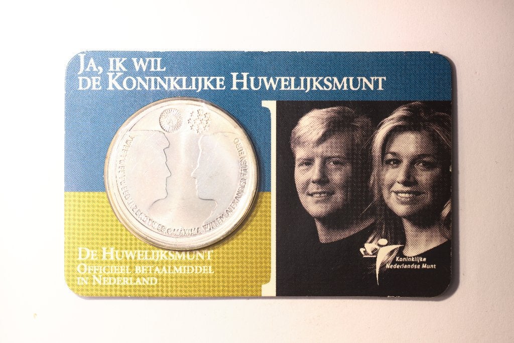 Nederland - Coincard 10 euro 2002 "Huwelijksmunt", Postzegels en Munten, Koningin Beatrix, Euro's, Ophalen of Verzenden, Zilver