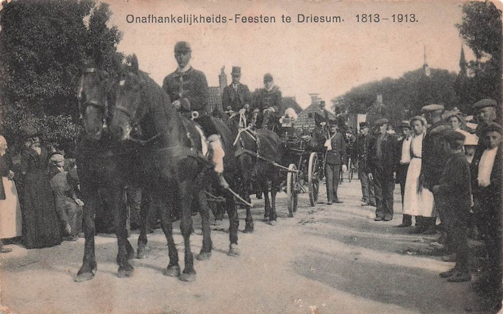 703-117-023 Onafhankelijkheids-Feesten te Driesum 1813-1913, Verzenden, Voor 1920, Friesland