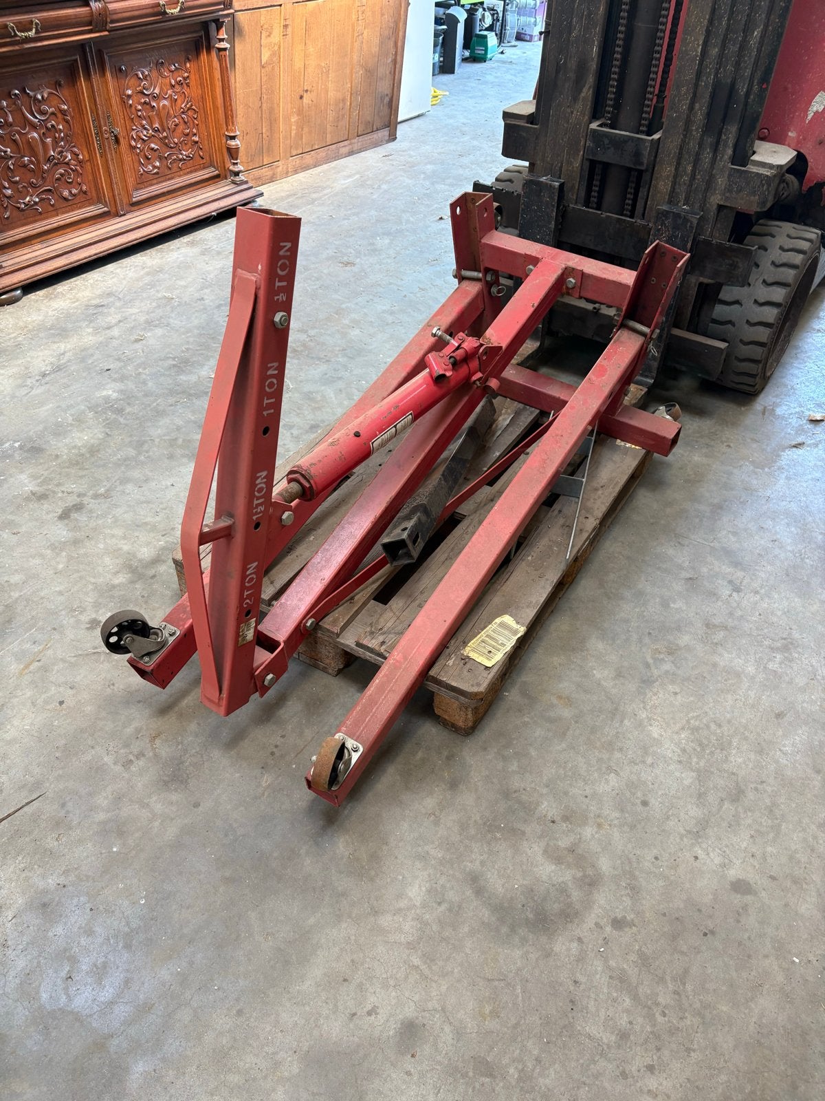 Hydraulische motorkraan / motorlift - 2 ton, Auto diversen, Ophalen, Gebruikt, Hydraulisch, Garagekrik