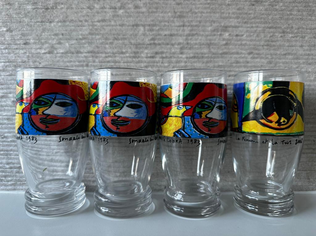 4 gave drinkglazen van Corneille, Antiek en Kunst, Ophalen of Verzenden