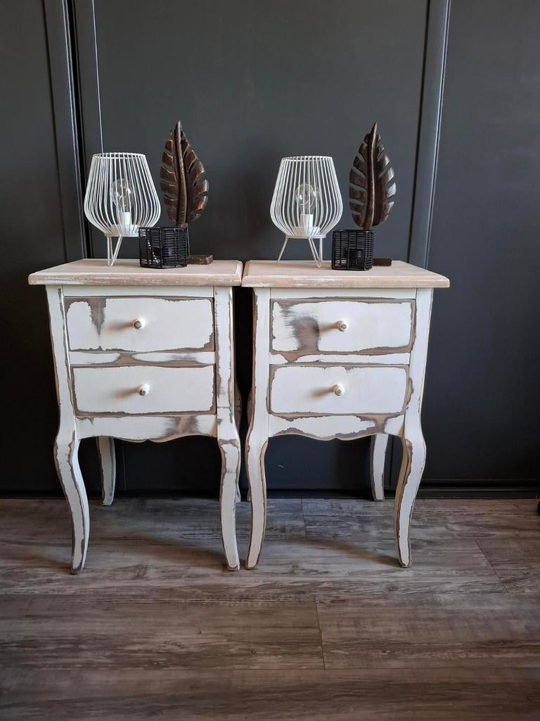 Nachtkastjes - kastjes - meubel - set, Huis en Inrichting, Krukjes, Ophalen, Hout