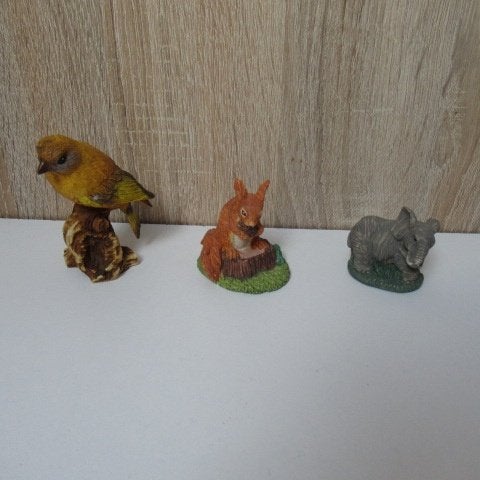 beeldjes: vogel, eekhoorn, olifant, Ophalen of Verzenden, Gebruikt, Dier